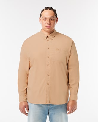 Men's Relaxed Fit Washed Effect Poplin Shirt