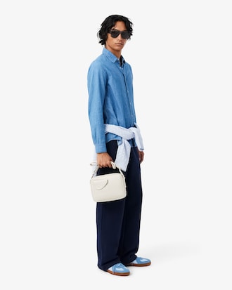 Club Lacoste Grain Leather Satchel