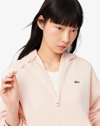 Zip-Up Piqué Hoodie