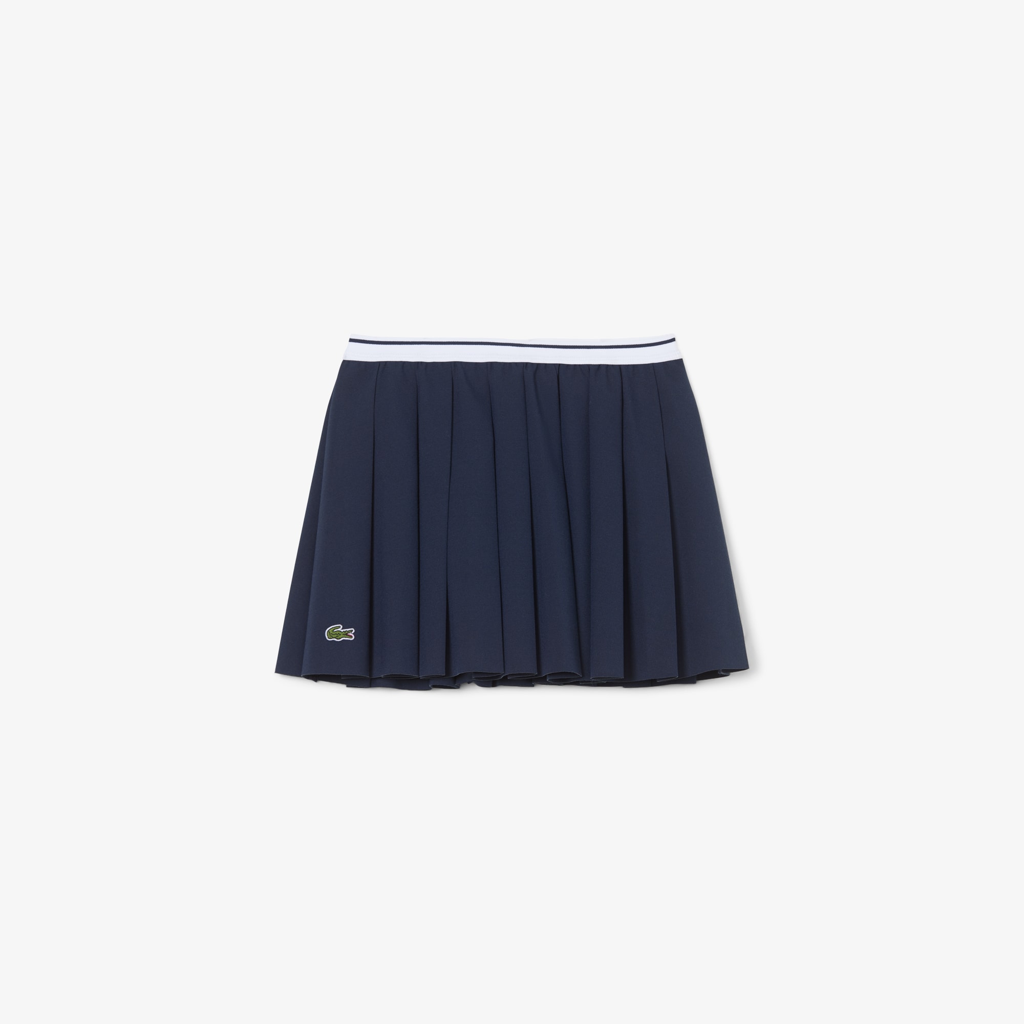 Lacoste Oxford Cotton Pleated Skirt - 4 Years In Blue