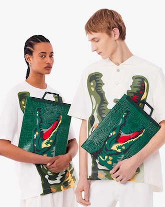 Unisex Runway Embossed Crocodile Tote
