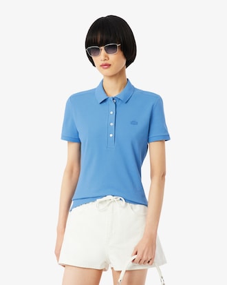 Women's L.12.D Slim Fit Stretch Mini Piqu&eacute; Polo