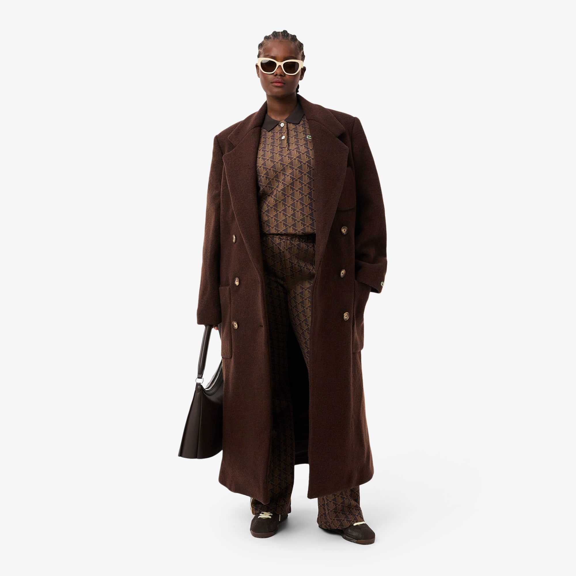 Women's Double-Breasted Wool Coat - Lacoste Sale - New In 2026