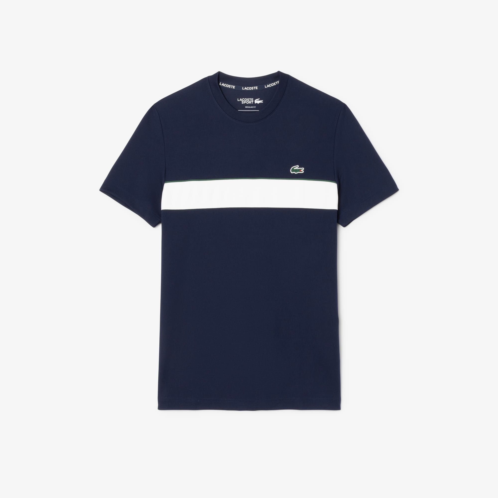 Lacoste Men's Ultra Dry Printed Tennis T-shirt - M - 4 In Blue