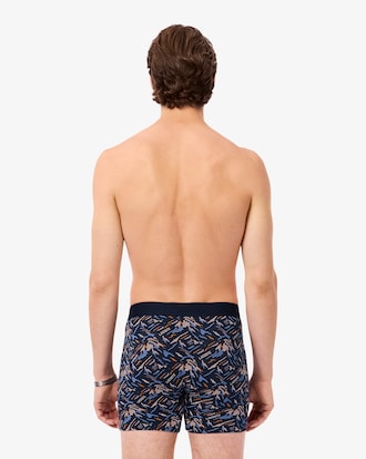 Men's Printed Stretch Cotton Boxer Briefs