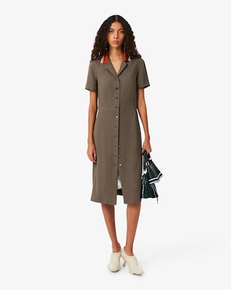 Runway Logo Polo Collar Piqu&eacute; Dress