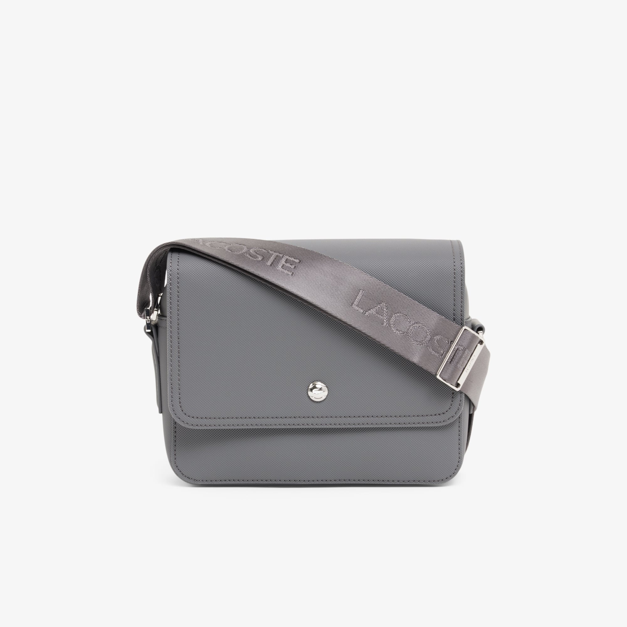 Lacoste Small Langon Petit Piqué Messenger Bag - One Size In Gray