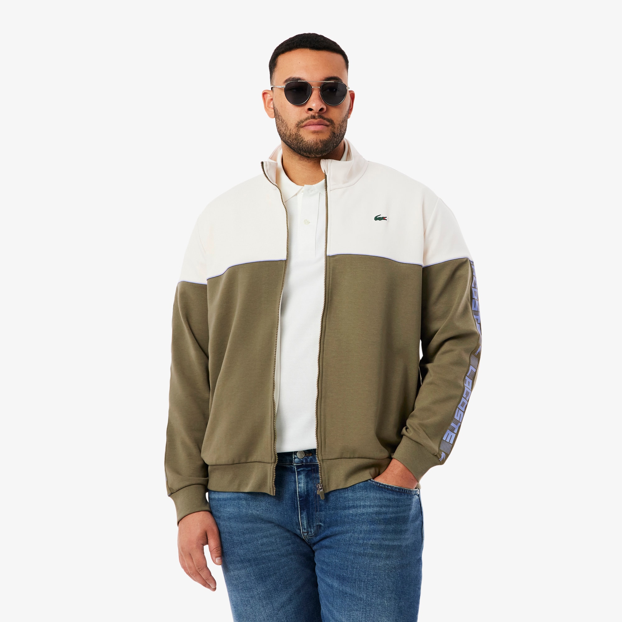 Men's Tennis Zip-Up Colorblock Sweatshirt - Sweaters & Sweatshirts