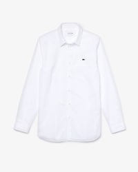 Camisa para hombre slim fit en popelina de algod&oacute;n el&aacute;stico