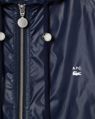 Chamarra unisex Lacoste x A.P.C. con gorro de nailon resistente al agua