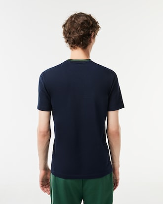 Men's Stripe Collar Stretch Piqué T-Shirt