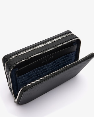 Men's Chantaco Piqu&eacute; Leather Zipped Pouch