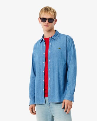 Camisa Vaquera Ligera De Corte Regular Para Hombre