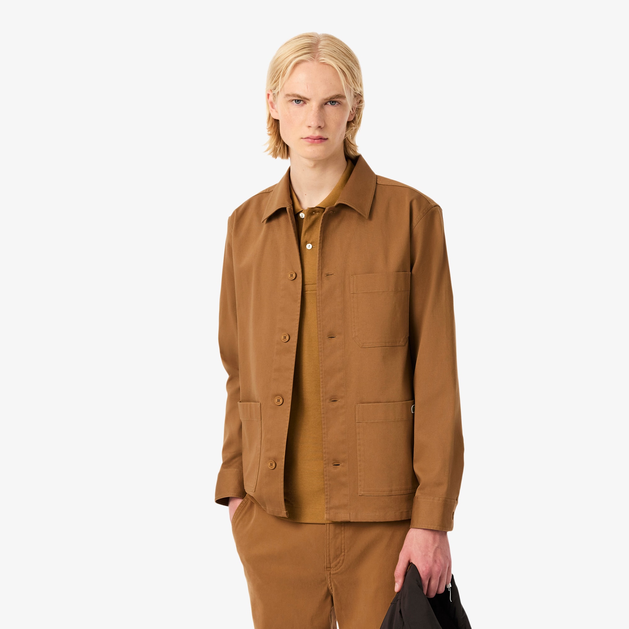 Lacoste Men's Corduroy Overshirt Jacket - 18 - 46 In Brown