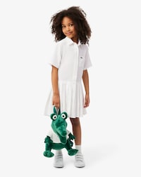 Poplin Pleat Skirt Shirt Dress
