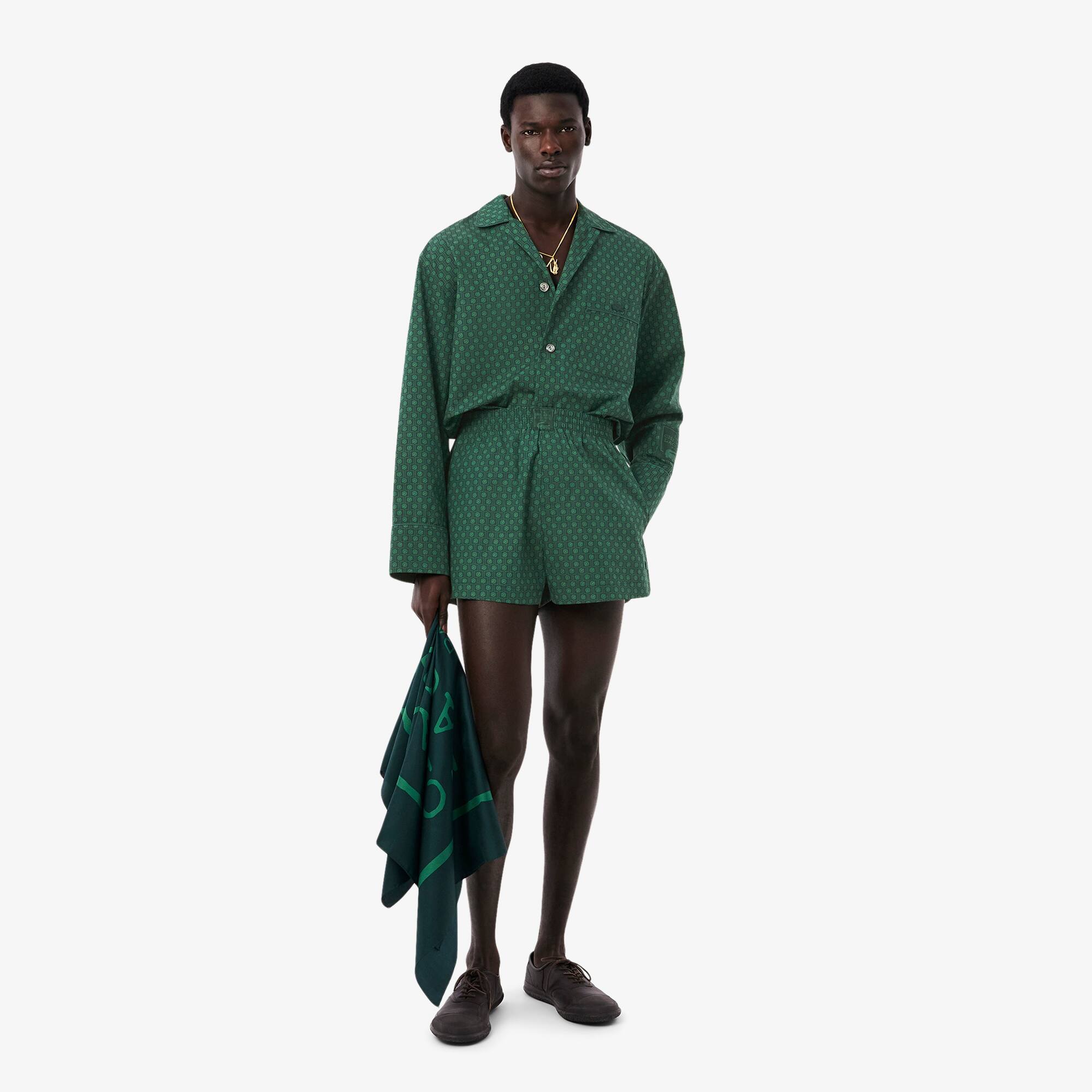 Men's Runway Print Poplin Shorts - Shorts - New In 2026 | Lacoste