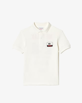 Kids&rsquo; Lacoste x Netflix Organic Cotton Polo Shirt