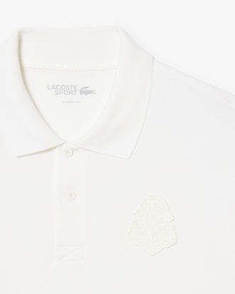 Mini Piqu&eacute; Badge Accent Stretch Golf Polo Shirt