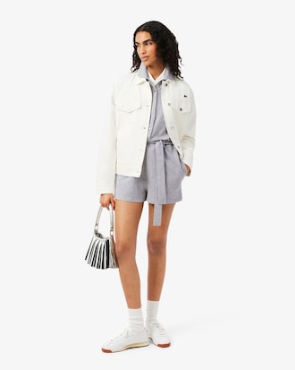Stretch Piqu&eacute; Polo Collar Romper