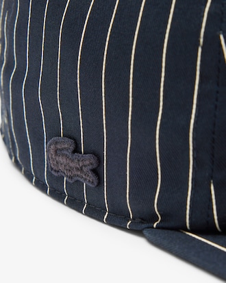 Gorra De Sarga De Algod&oacute;n Bordado A Rayas
