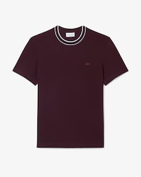 Men's Stretch Piqu&eacute; Striped Collar T-Shirt