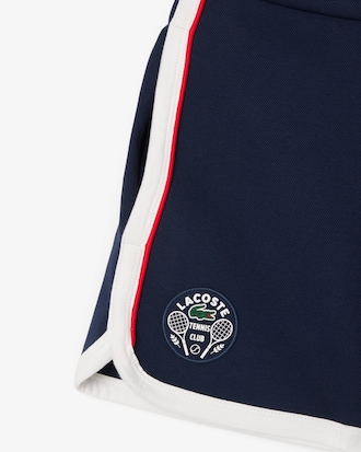 Pantal&oacute;n corto de piqu&eacute; el&aacute;stico Tennis Heritage para mujer