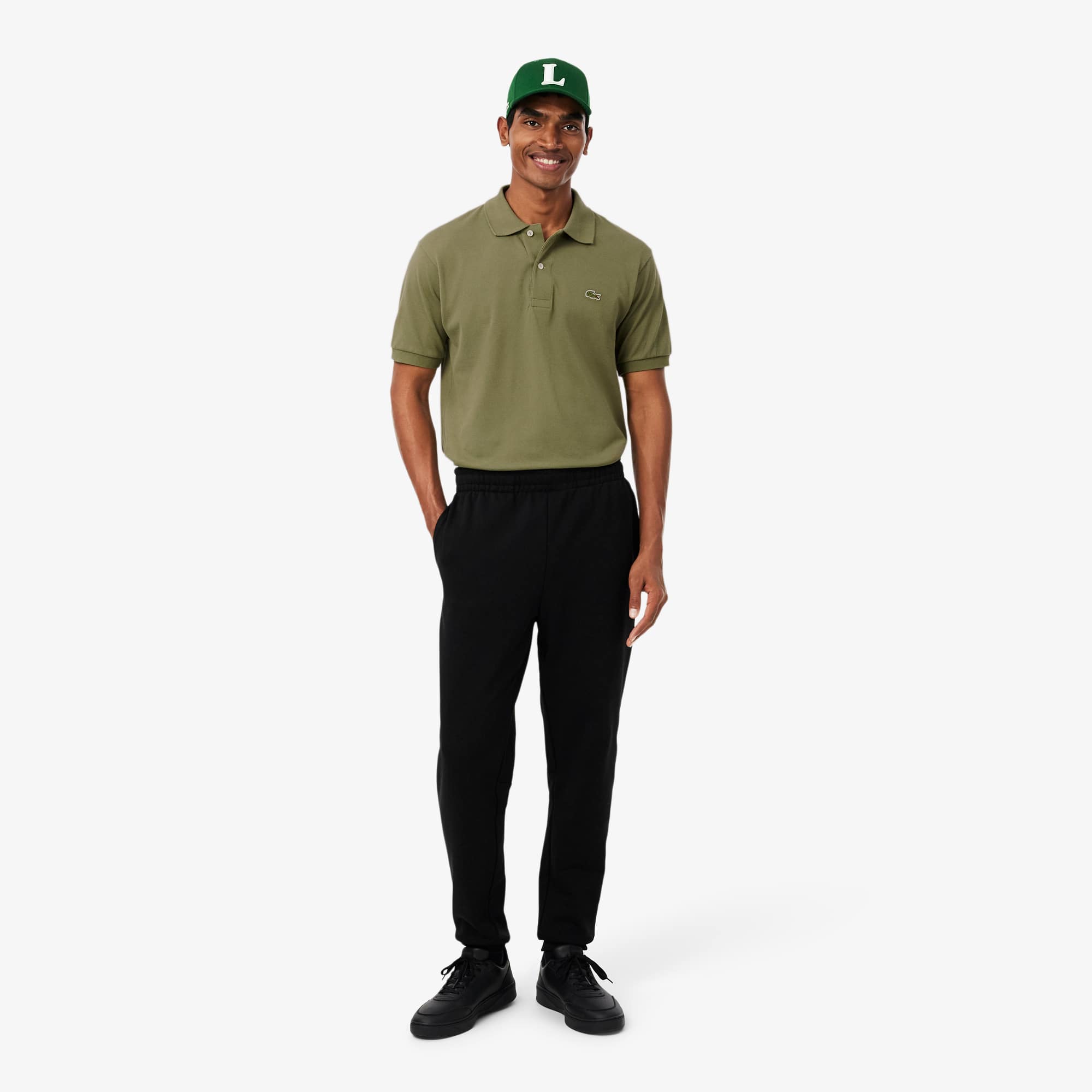 Lacoste Pantalones De Conjunto Deportivo De Corte Cónico Negro