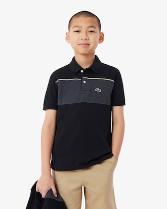 Polo Petit Piqu&eacute; color-block