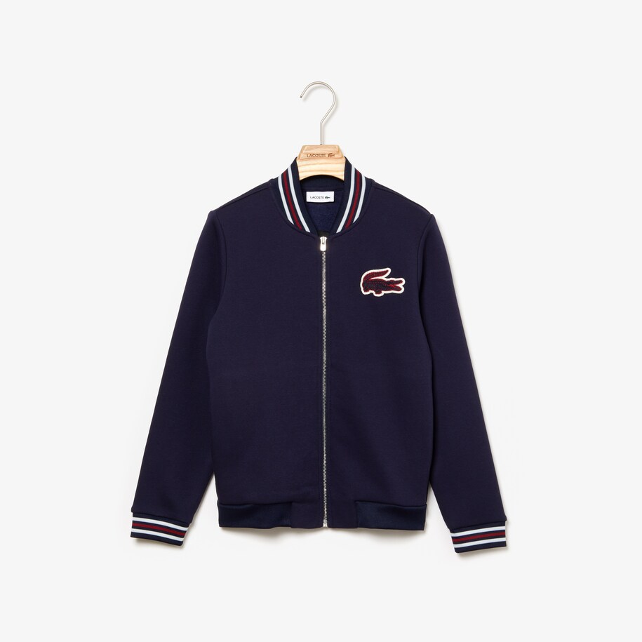 Boys Croc Patch Varsity Jacket Lacoste