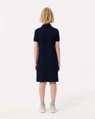 Robe polo en piqué de coton uni
