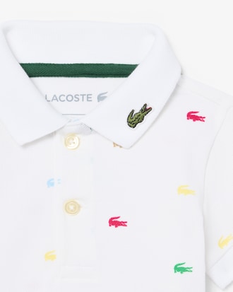 Infants' Crocodile Print Piqu&eacute; Bodysuit
