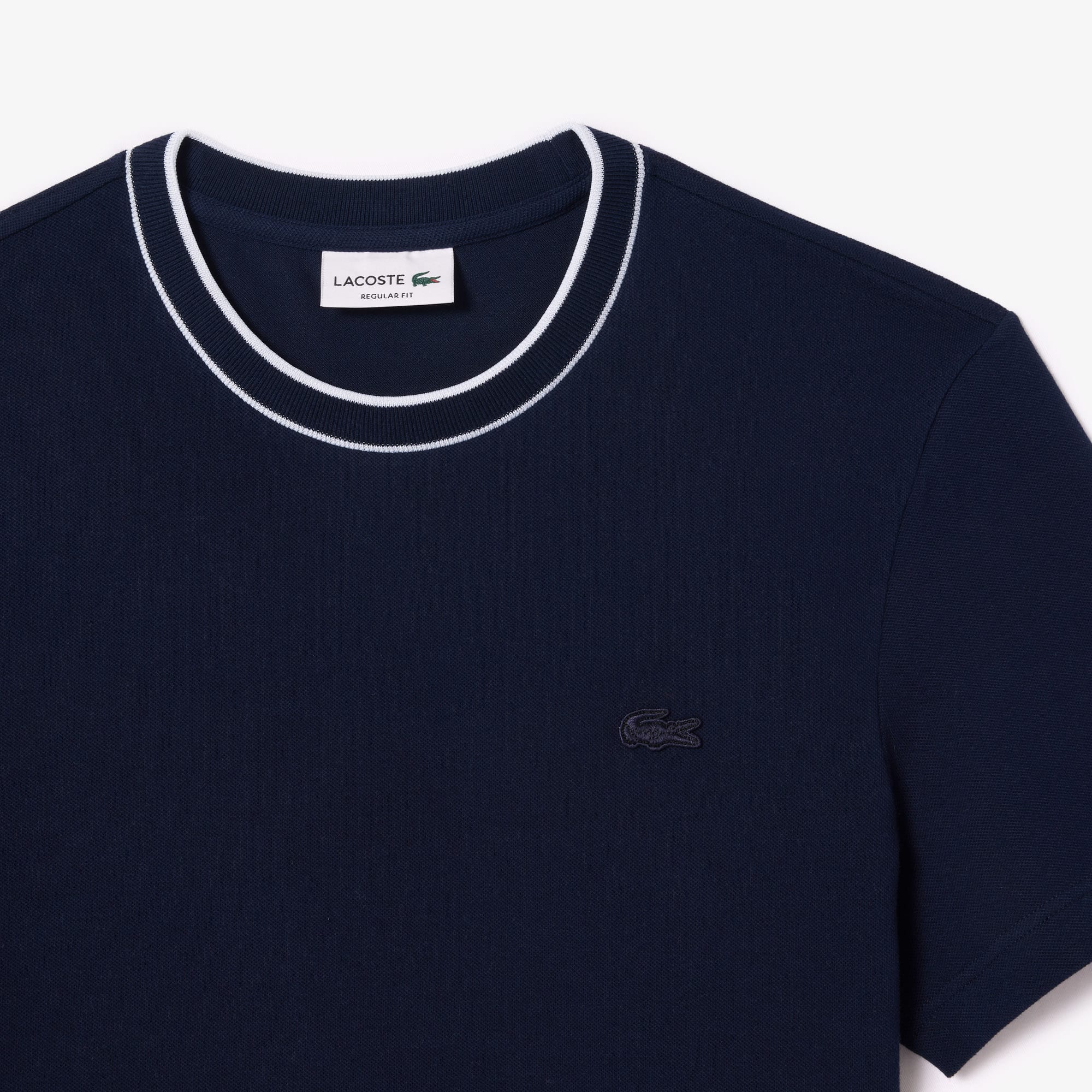 Men's Stretch Piqué Striped Collar T-Shirt - T-shirts - New