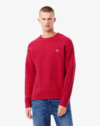 Men's Relaxed Fit Patchwork Effect Wool Sweater