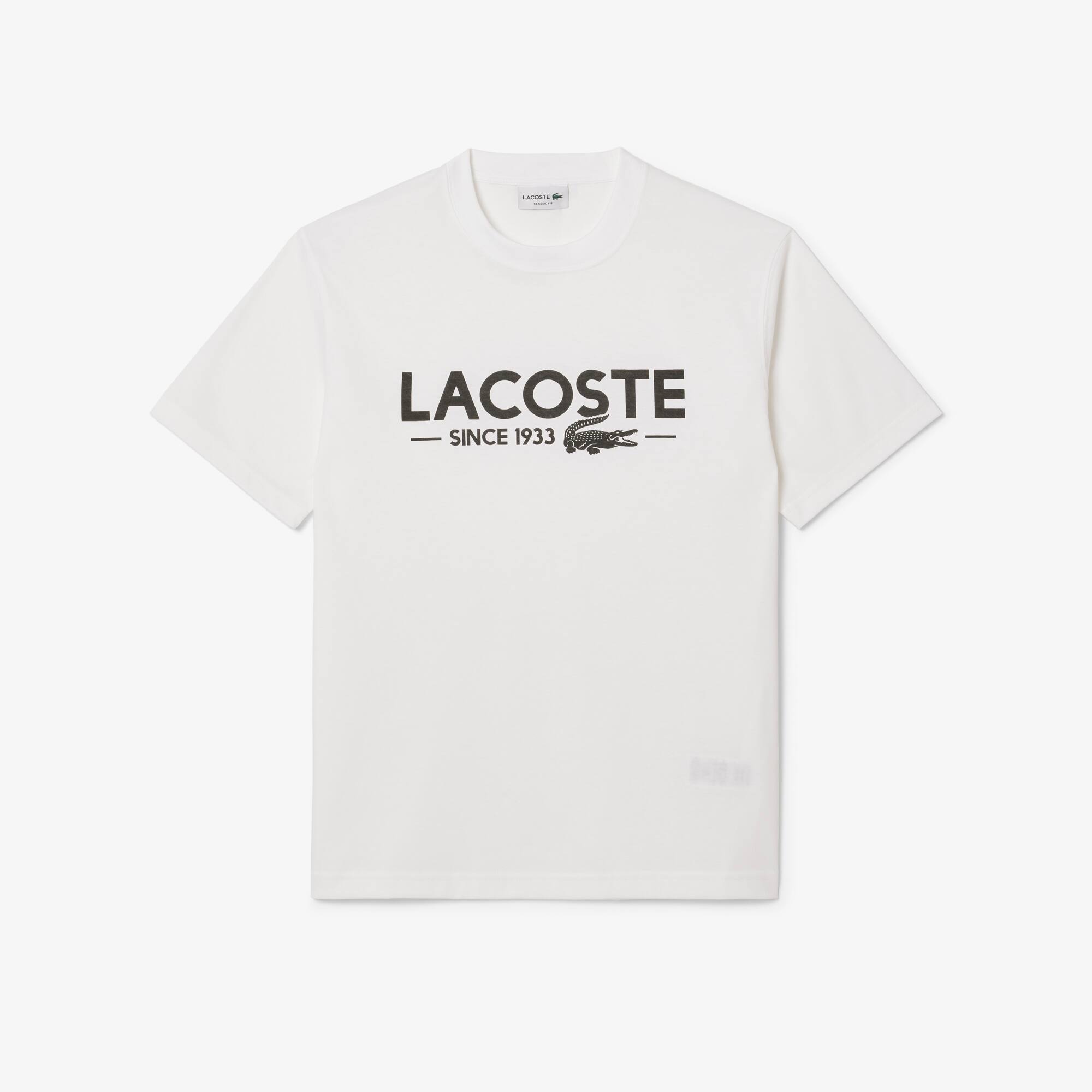 Lacoste Men's Printed Cotton T-shirt - M - 4 In White