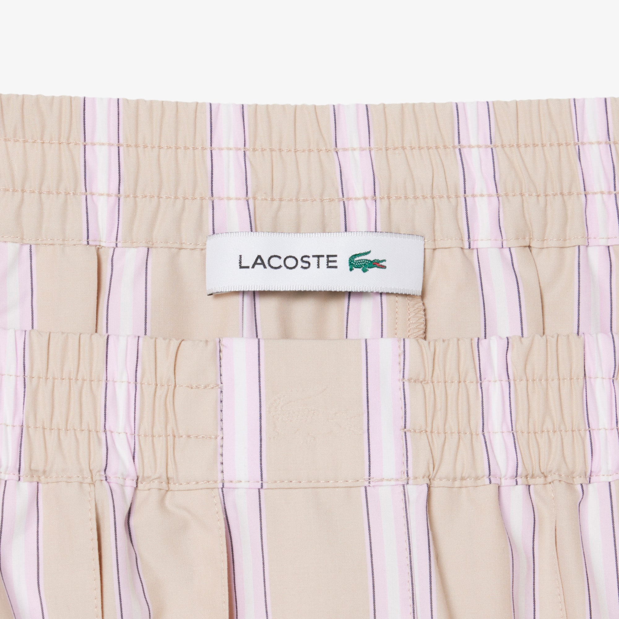 Poplin Short Striped Pleated Skirt