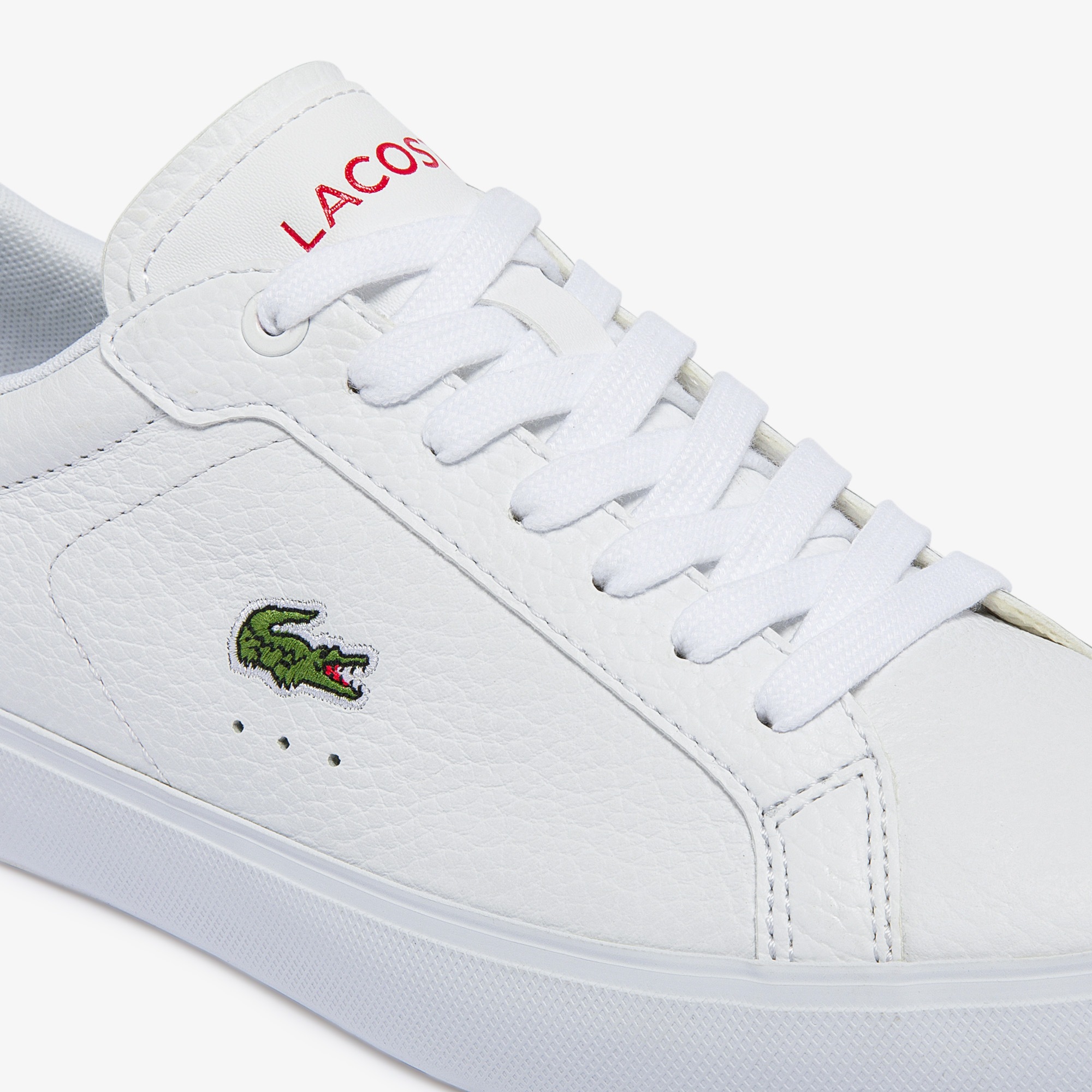 Women's Powercourt Leather and Synthetic Sneakers | LACOSTE