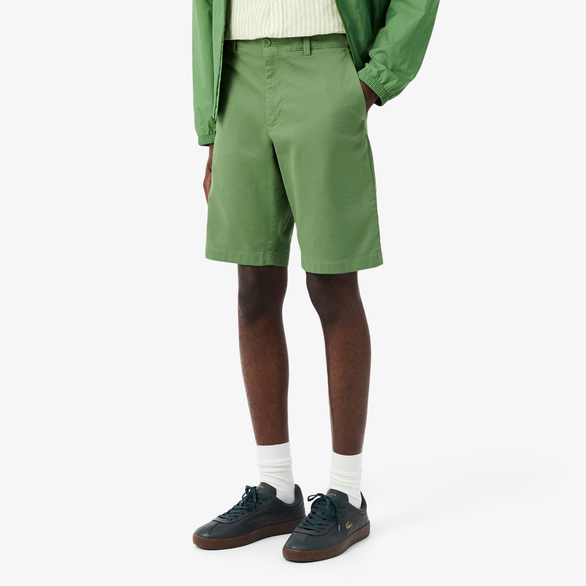 HTS コットンピーチスキン　フード　42　アラスグリーン Stretch Twill Chino Shorts - Shorts & Swim - New In 2026 | Lacoste
