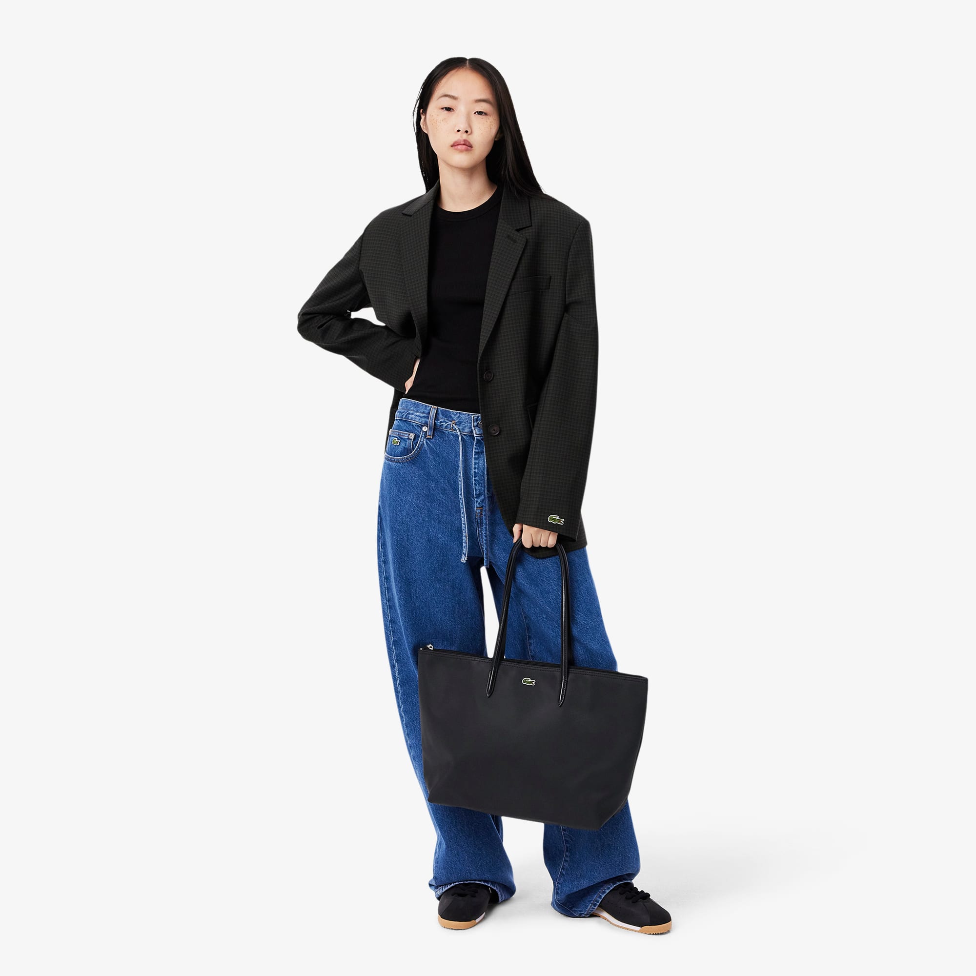 LACOSTE L.12.12 CONCEPT トートバッグ ブラック Large L.12.12 Concept Tote - All Women's Bags & Handbags