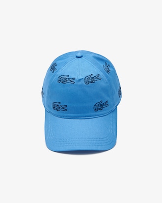 Casquette unie en coton avec crocodiles brod&eacute;s