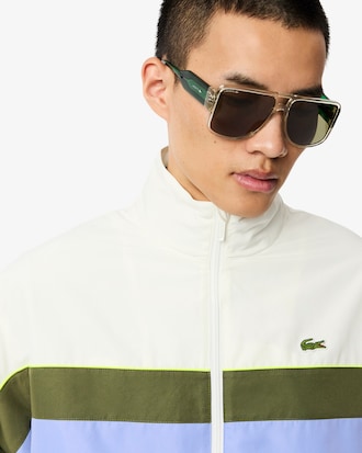 Chaqueta deportiva color block impermeable