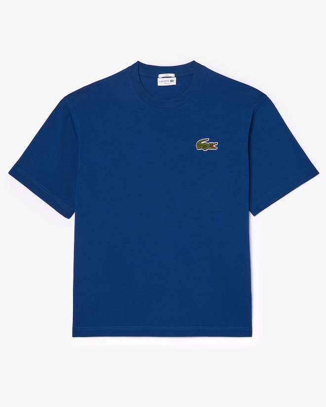 Unisex Loose Fit Heavy Cotton Badge T-Shirt