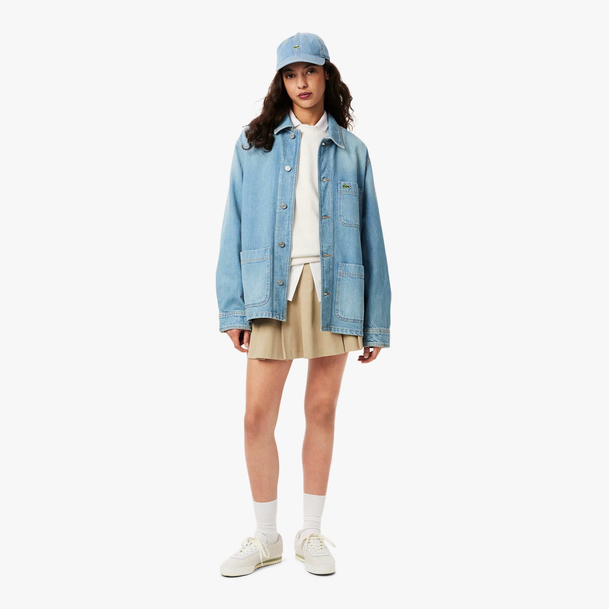 Women's Relaxed Fit Piqué Crew Neck Sweatshirt - Sweaters