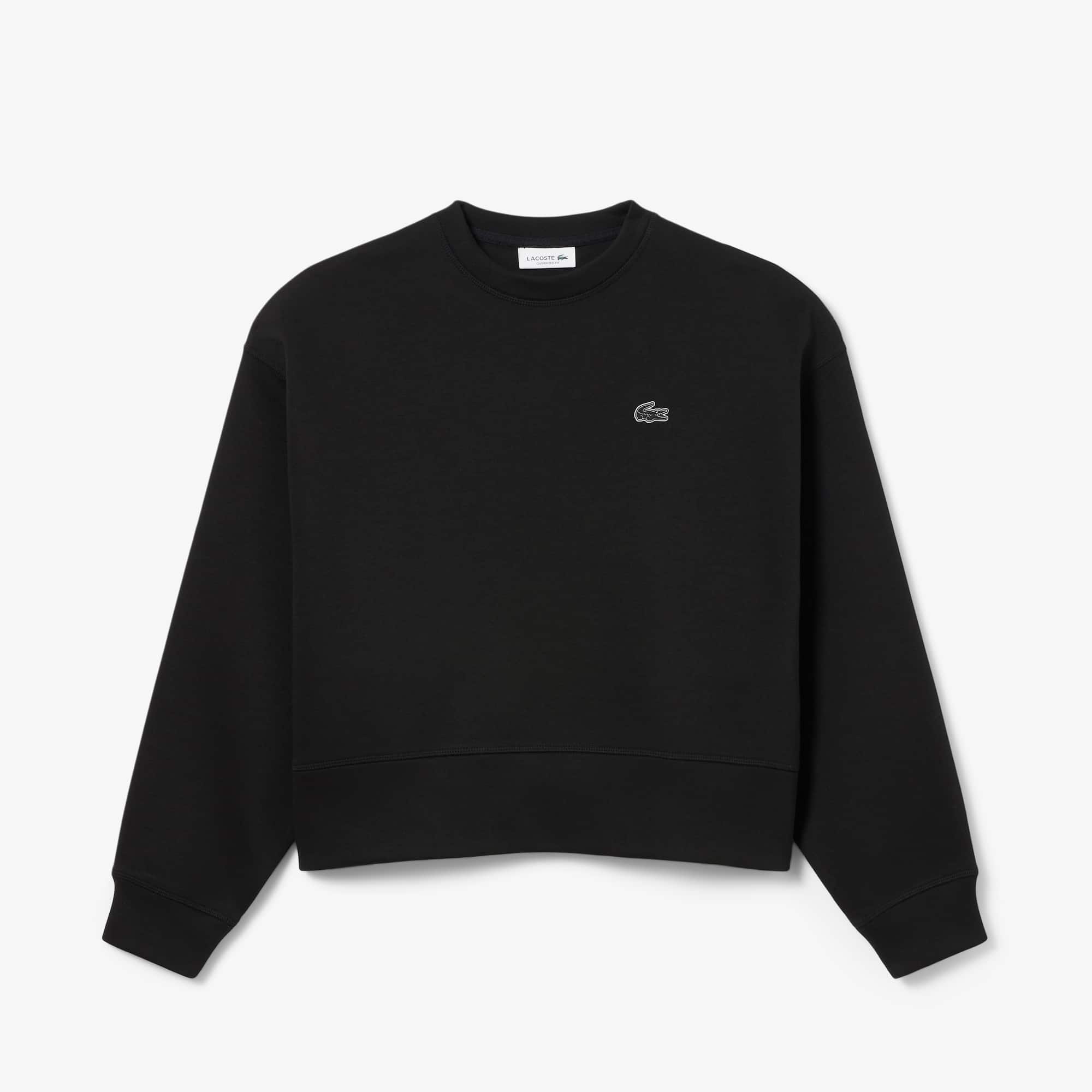 Tシャツ・カットソー LACOSTE Women Hoodies SH2741 031 Black Women's Oversized Cotton Sweatshirt - Sweaters & Sweatshirts