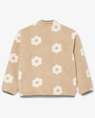 Chamarra polar con Cierre y estampado floral