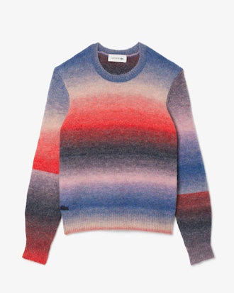 Women's Crew Neck Ombré Sweater
