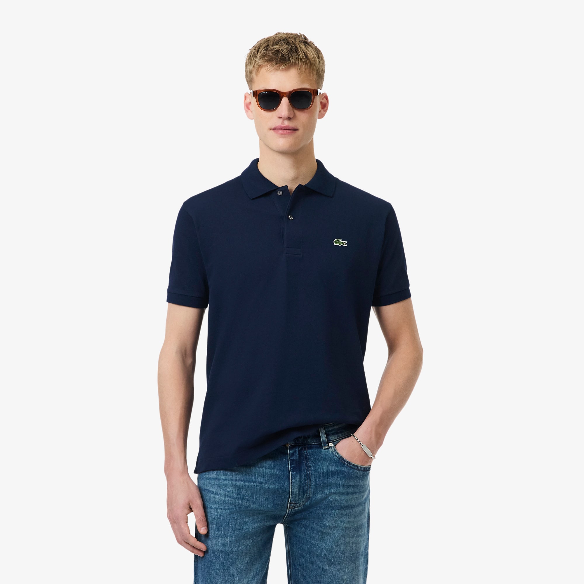 LACOSTE ダークブルー ポロシャツ US L LACOSTE ラコステ ポロシャツ/LACOSTE CLASSIC FIT L.12.12 POLO SHIRT