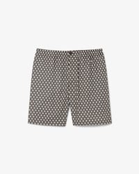 Relaxed Fit Printed Cotton Blend Shorts