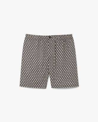 Relaxed Fit Printed Cotton Blend Shorts