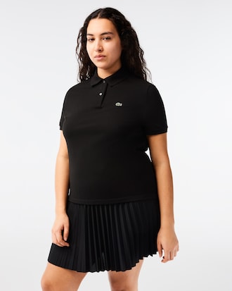 Polo femme regular fit en petit piqué de coton souple