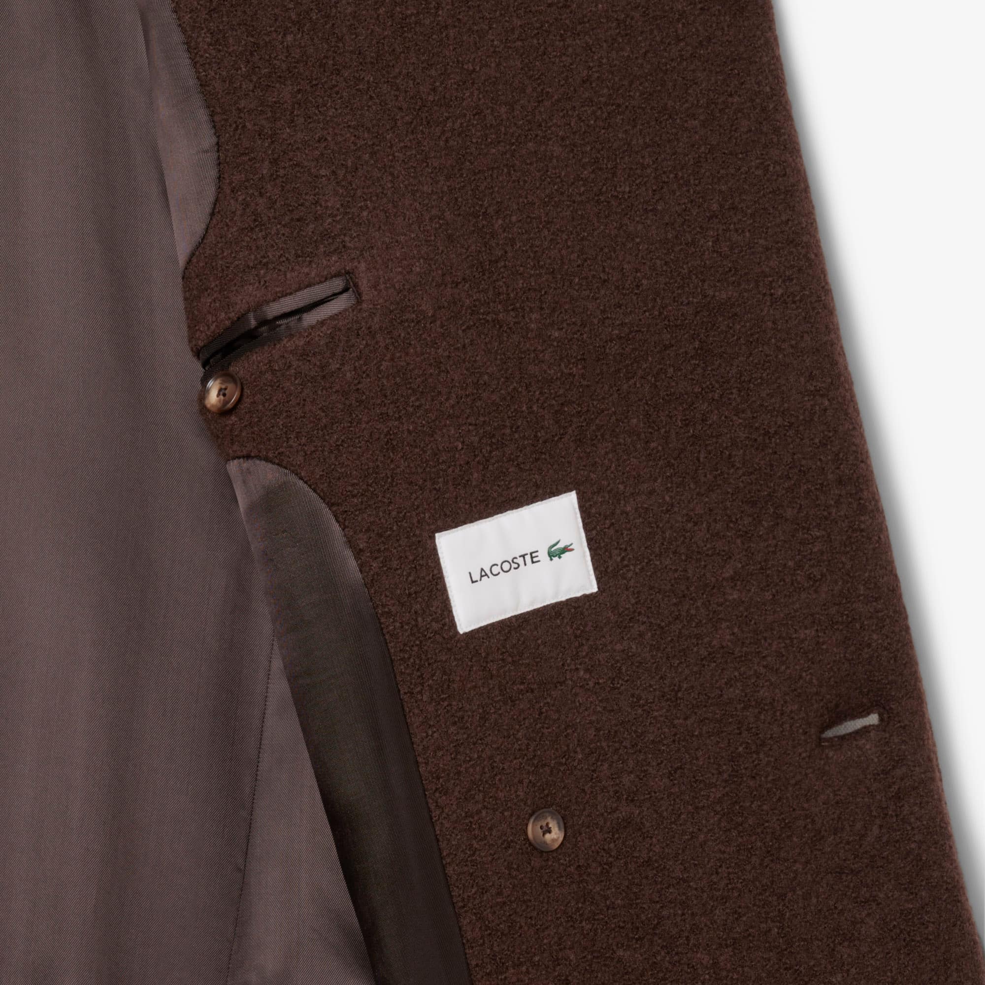 Women's Double-Breasted Wool Coat - Respect for Animal Welfare